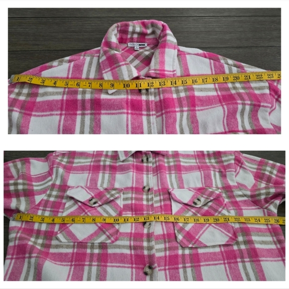 Fashion Nova Pink and White Plaid Skirt Set, Size L - Picture 12 of 16